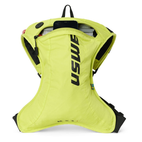 USWE Outlander Moto Hydration Pack 2L - Crazy Yellow - Bull Strap