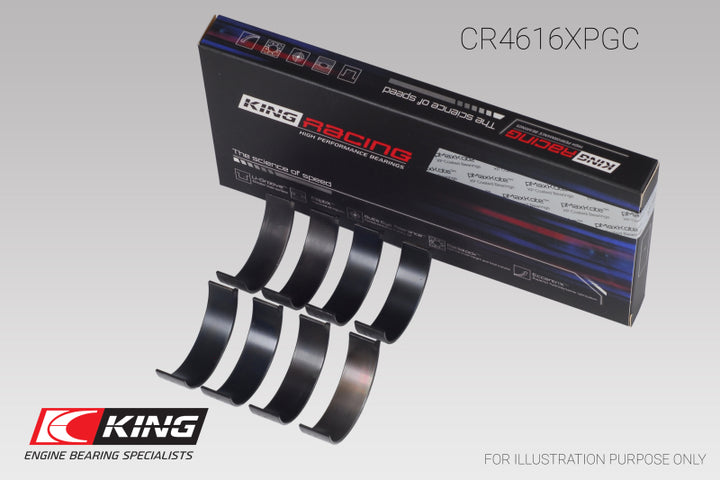 King Engine Bearings Subaru Fa20/ Toyota 4U-GSE Connecting Rod Bearing Set - Size +0.05mm - Bull Strap