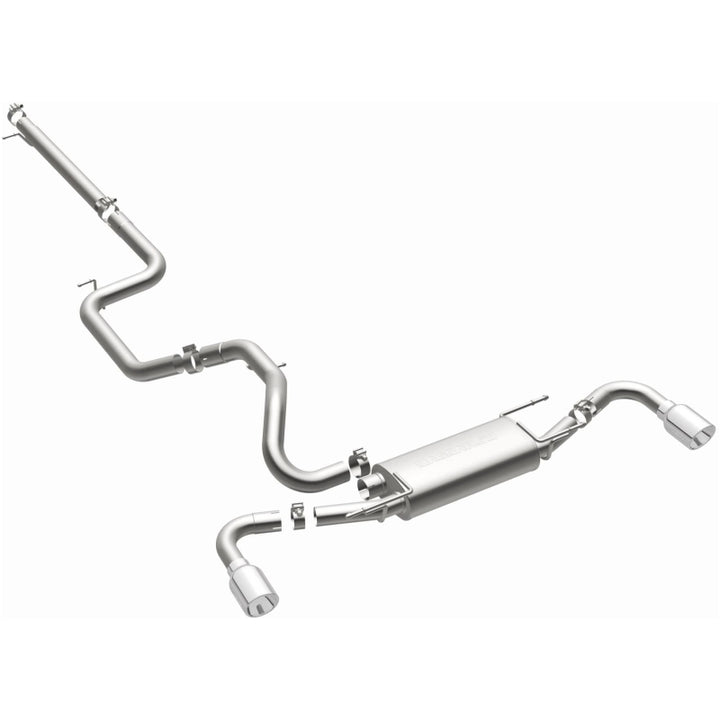MagnaFlow 10-12 Mazda 3 L4 2.5L Hatchback Split Rear Exit Stainless Cat Back Performance Exhaust - Bull Strap