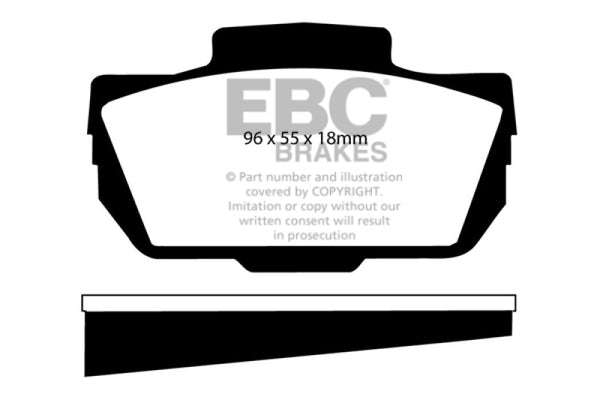EBC 66-67 Saab Sonnet 0.8 Greenstuff Front Brake Pads - Bull Strap