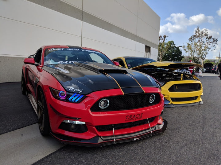 Oracle 15-17 Ford Mustang V6/GT/Shelby Dynamic DRL  w/ Halo Kit - ColorSHIFT - Dynamic - Bull Strap