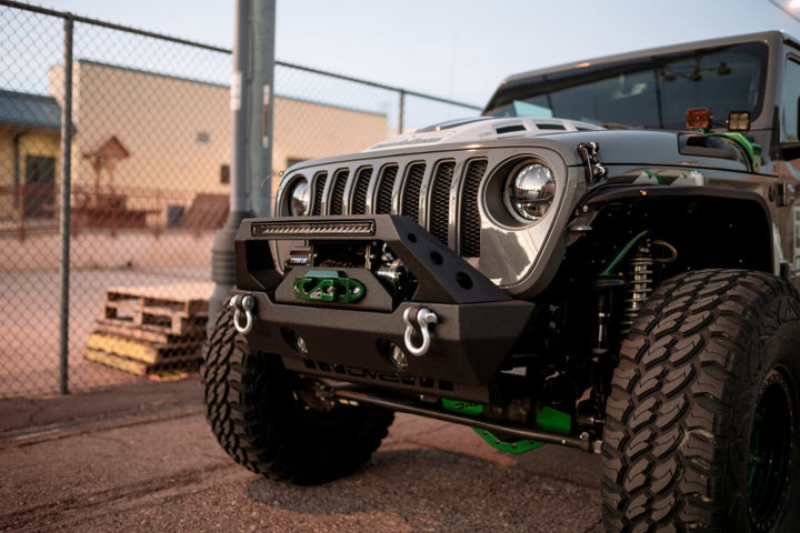 DV8 Offroad 18-22 Jeep Gladiator Wrangler LED Projector Headlights - Bull Strap