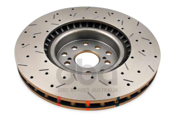 DBA 04-12 Subaru STi/2017 BRZ w/Perf. Pkg. 10 Stud Hole Front Drilled & Slotted 4000 Series Rotor - Bull Strap