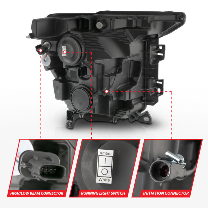 ANZO 21-23 Ford F-150 (w/Factory Halogen) Z-Series Full LED Proj Headlights - Driver Side ONLY - Bull Strap