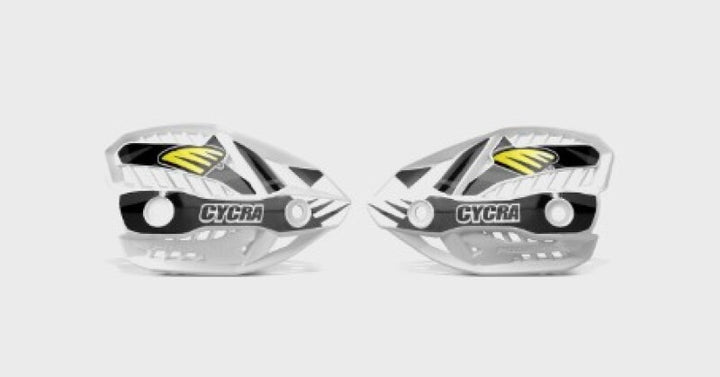 Cycra 2019 Enduro Handshield Set - White - Bull Strap