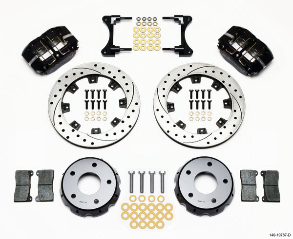 Wilwood Dynapro Radial Front Drag Kit 11.75in Vented Drilled 98-02 Camaro/Firebird - Bull Strap