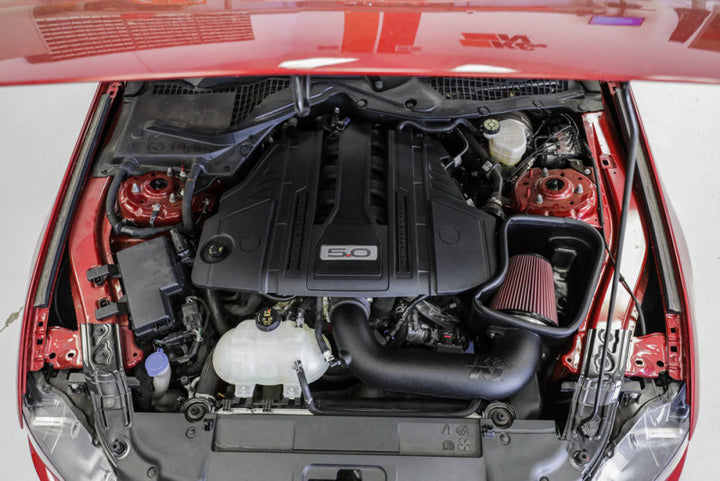 K&N 2018 Ford Mustang GT V8 5.0L F/I AirCharger Performance Intake - Bull Strap
