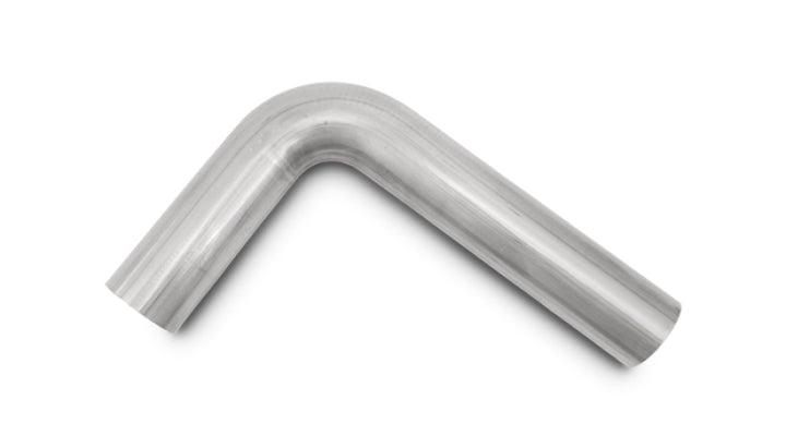 Vibrant 1.625in O.D. T304 SS 90 deg Mandrel Bend 4in x 12in leg lengths (1.625in Centerline Radius) - Bull Strap