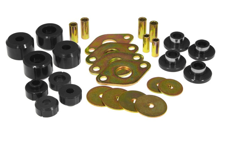 Prothane 95-00 Toyota P/U 2/4wd Body Mount Kit - Black - Bull Strap