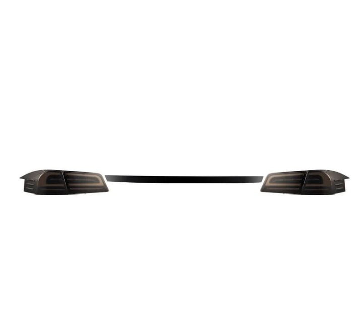 AlphaRex 12-21 Tesla Model S LUXX-Series LED Tail Lights - Black - Bull Strap