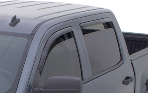 AVS 15-18 Chevy Silverado 2500 Ext. Cab Ventvisor Front & Rear Window Deflectors 4pc - Smoke - Bull Strap