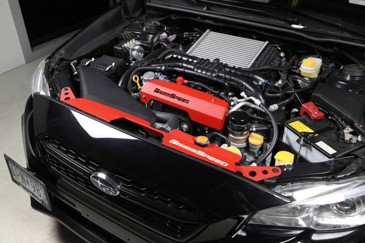 GrimmSpeed 15+ Subaru WRX/STI Radiator Shroud  - Red - Bull Strap