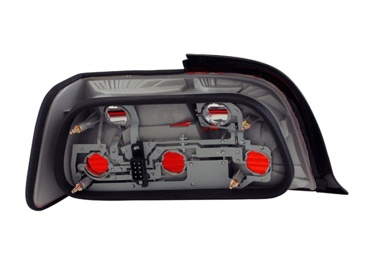 ANZO 1992-1998 BMW 3 Series E36 Coupe/Convertible Taillights Red/Smoke - Bull Strap