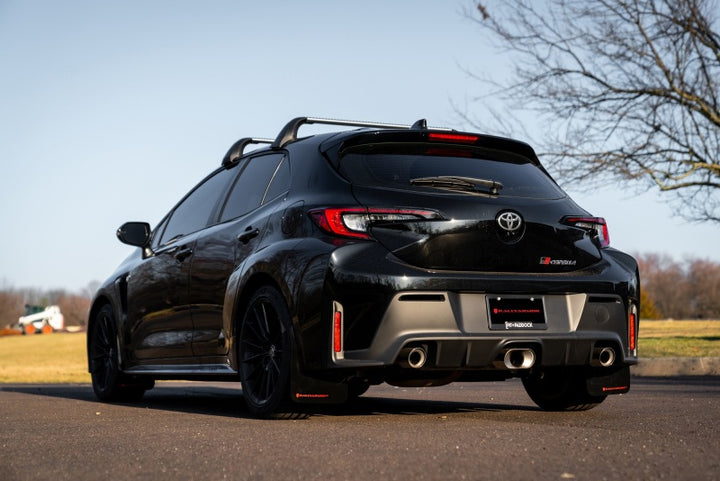 Rally Armor 23-25 Toyota GR Corolla Red UR Mud Flap w/Black Logo - Bull Strap
