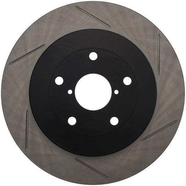 StopTech Power Slot 05-07 STi Rear Right Slotted Rotor - Bull Strap