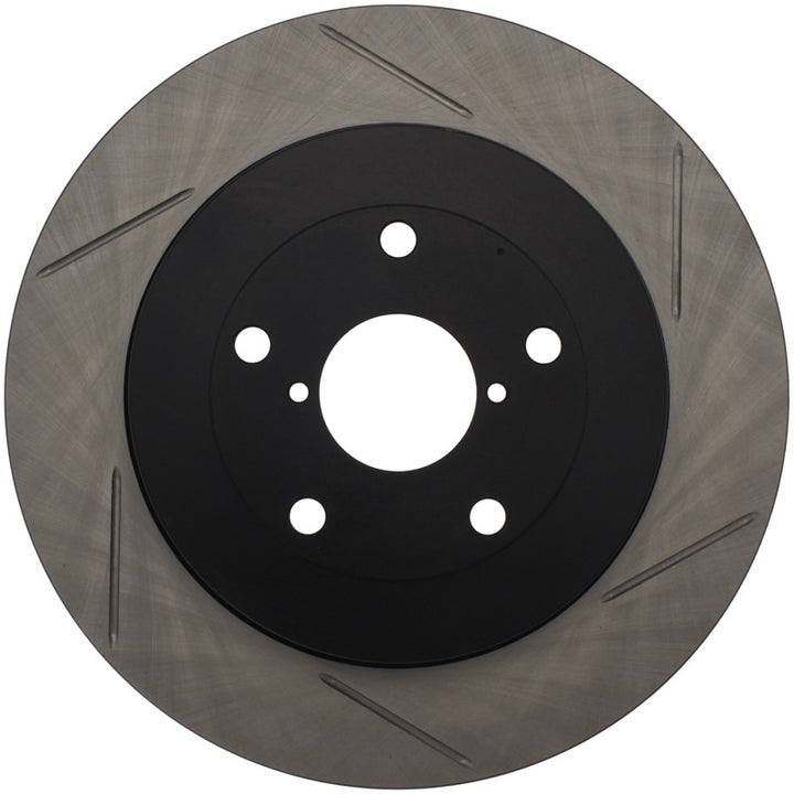 StopTech Power Slot 05-07 STi Rear Right Slotted Rotor - Bull Strap