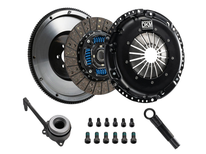 DKM Clutch VW GLI 1.8T 6-Spd Sprung Organic MB Clutch Kit w/Steel Flywheel (440 ft/lbs Torque) - Bull Strap