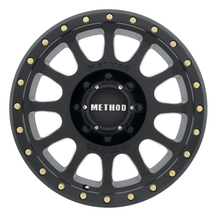 Method MR305 NV 18x9 -12mm Offset 8x170 130.81mm CB Matte Black Wheel - Bull Strap