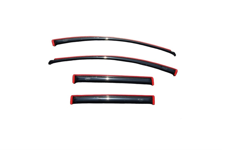 AVS 07-14 Ford Edge Ventvisor In-Channel Front & Rear Window Deflectors 4pc - Smoke - Bull Strap