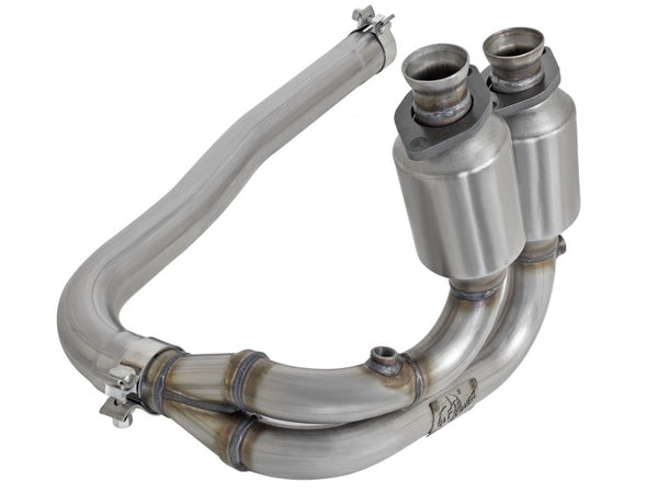 aFe Power Direct Fit Catalytic Converter Replacements Front 04-06 Jeep Wrangler (TJ/LJ) I6-4.0L - Bull Strap