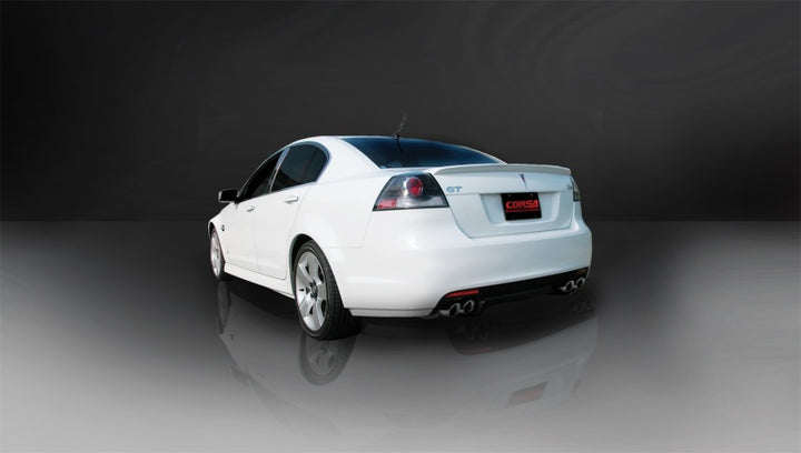 Corsa 2008-2009 Pontiac G8 GXP 6.0L V8 Polished Sport Cat-Back + XO Exhaust - Bull Strap