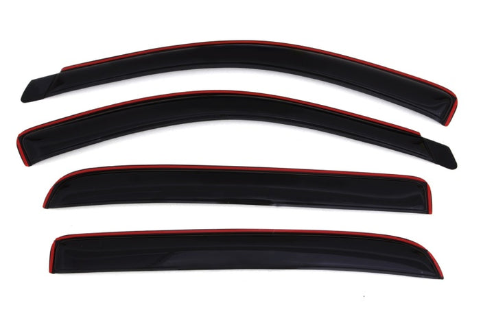 AVS 06-08 Dodge RAM 1500 Mega Cab Ventvisor In-Channel Front & Rear Window Deflectors 4pc - Smoke - Bull Strap