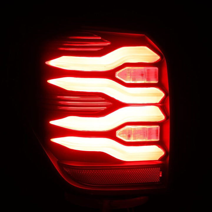 AlphaRex 10-21 Toyota 4Runner LUXX LED Taillights Blk/Red w/Activ Light/Seq Signal - Bull Strap