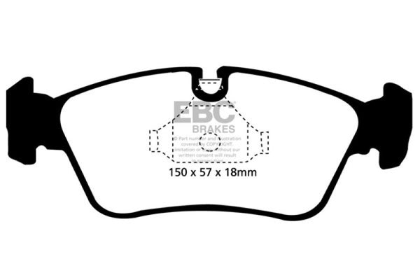 EBC 99-02 BMW Z3 2.5 Yellowstuff Front Brake Pads - Bull Strap