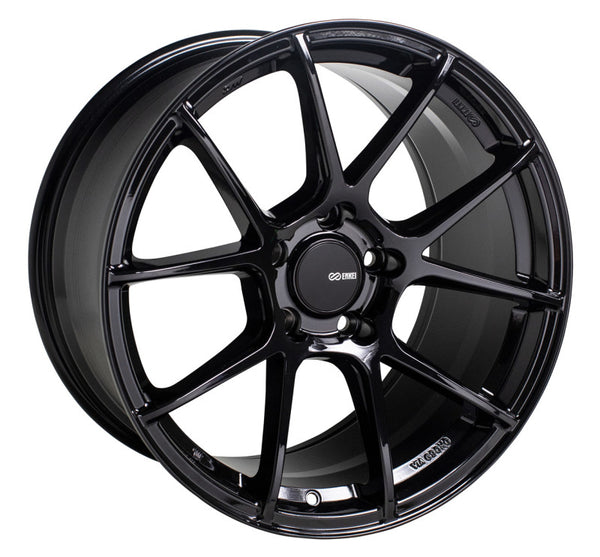 Enkei TS-V 18x9.5 5x114.3 38mm Offset 72.6mm Bore Gloss Black Wheel - Bull Strap