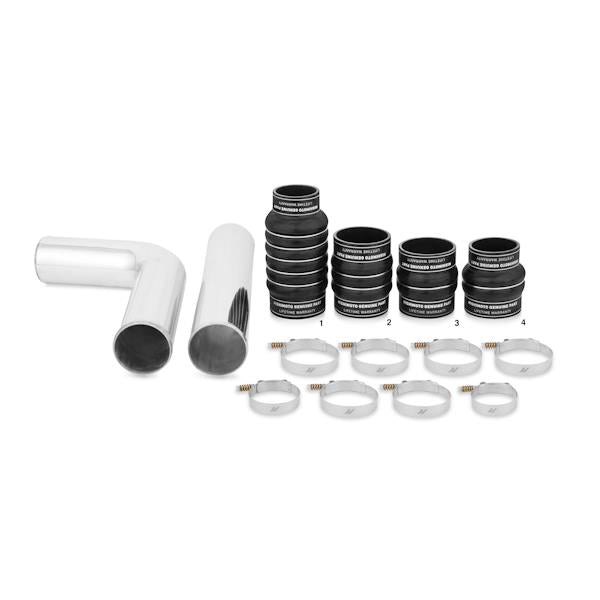 Mishimoto 03-07 Dodge 5.9L Cummins Intercooler Kit w/ Pipes (Silver) - Bull Strap