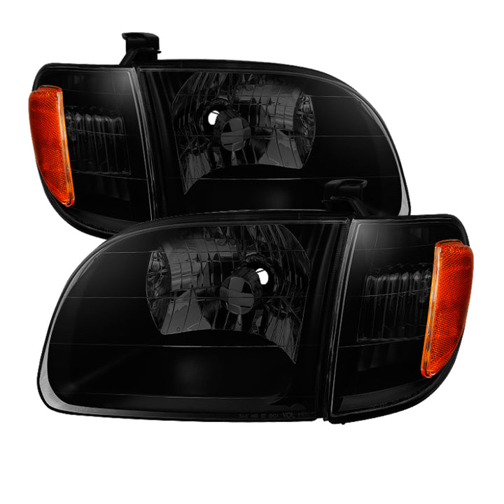 xTune Toyota Tundra Regular/Access 00-04 OEM Style Headlights & Corner Lights HD-JH-TTUN00-AM-BSM - Bull Strap