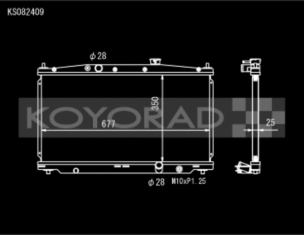 Koyo 11-16 Honda CR-Z 1.5L Hybrid (MT) / 09-14 Honda Fit (MT) Radiator - Bull Strap