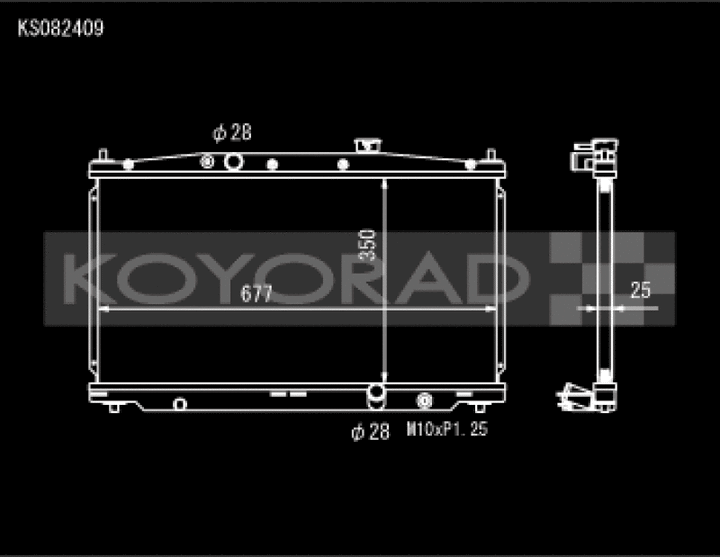 Koyo 11-16 Honda CR-Z 1.5L Hybrid (MT) / 09-14 Honda Fit (MT) Radiator - Bull Strap