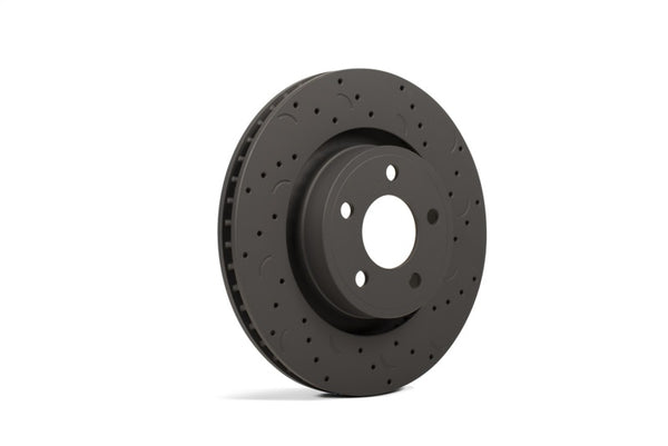 Hawk Talon 2007 Audi Q7 Iron Disc Drilled and Slotted Rear Brake Rotor Set - Bull Strap