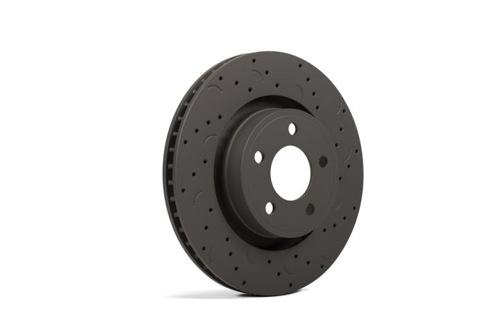 Hawk Talon 2007 Audi Q7 Iron Disc Drilled and Slotted Rear Brake Rotor Set - Bull Strap