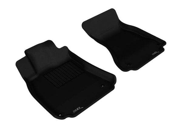 3D MAXpider 2009-2017 Audi A4/S4/RS4/A5/S5 Kagu 1st Row Floormat - Black - Bull Strap