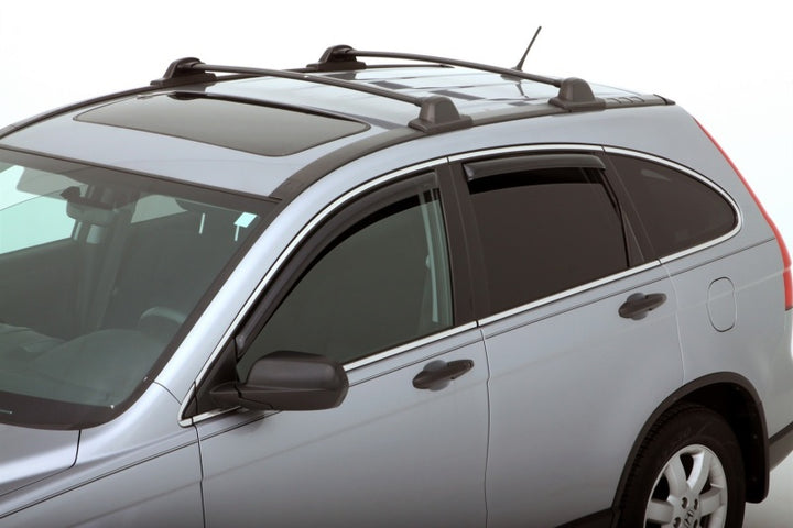 AVS 07-11 Honda CR-V Ventvisor In-Channel Front & Rear Window Deflectors 4pc - Smoke - Bull Strap