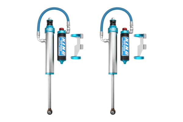 King Shocks 2007+ Toyota Tundra Rear 2.5 Dia Remote Reservoir Shock w/Adjuster (Pair) - Bull Strap