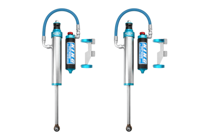 King Shocks 2007+ Toyota Tundra Rear 2.5 Dia Remote Reservoir Shock w/Adjuster (Pair) - Bull Strap