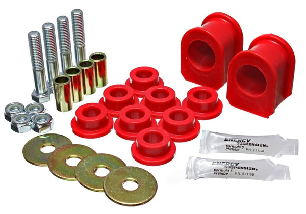 Energy Suspension 05-07 Ford Mustang Red Rear Sway Bar Frame Bushings (Must Reuse All Metal Parts) - Bull Strap