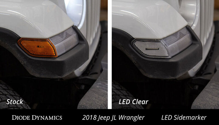 Diode Dynamics 18-21 Jeep JL Wrangler/Gladiator Sidemarkers Clear (set) - Bull Strap