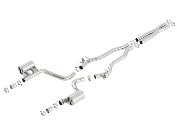 Borla 15-16 Dodge Charger Hellcat 6.2L V8 ATAK Catback Exhaust w/ Valves No Tips Factory Valance - Bull Strap