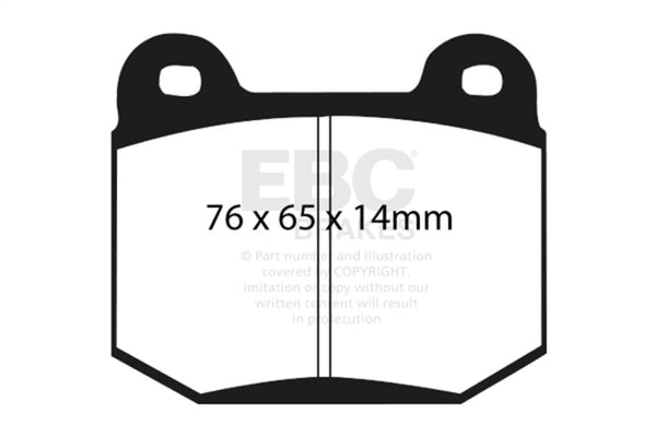 EBC 99-03 Mitsubishi Lancer Evolution 2.0 Turbo Redstuff Rear Brake Pads - Bull Strap