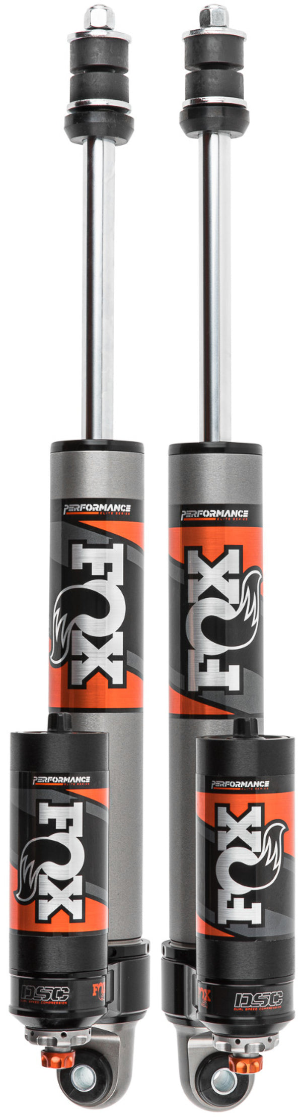 Fox 14-22 Ram 2500 4WD 0-1.5in Lift Rear Performance Elite Series 2.5 Reservoir Shocks - Adjustable - Bull Strap