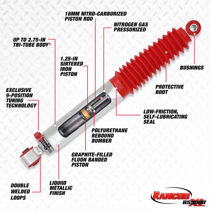 Rancho 61-65 Ford Pickup / F100 RS9000XL Shock - Bull Strap