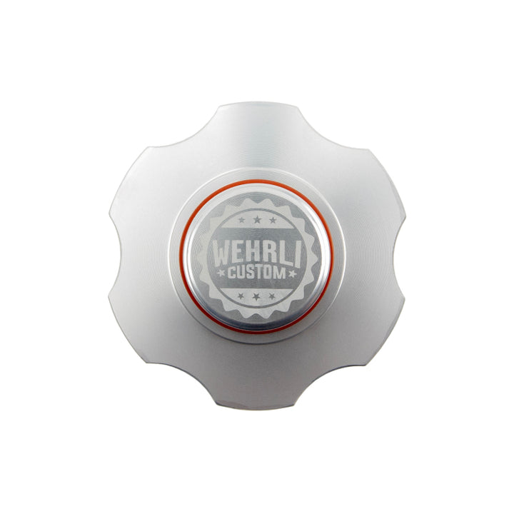 Wehrli 98.5-23 Cummins Billet Aluminum Clear Anodized Oil Fill Cap - Bull Strap