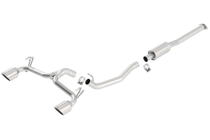 Borla 09-15 Mitsubishi Lancer Ralliart 2.0L 4cyl MT 6spd AWD Catback Exhaust - Bull Strap