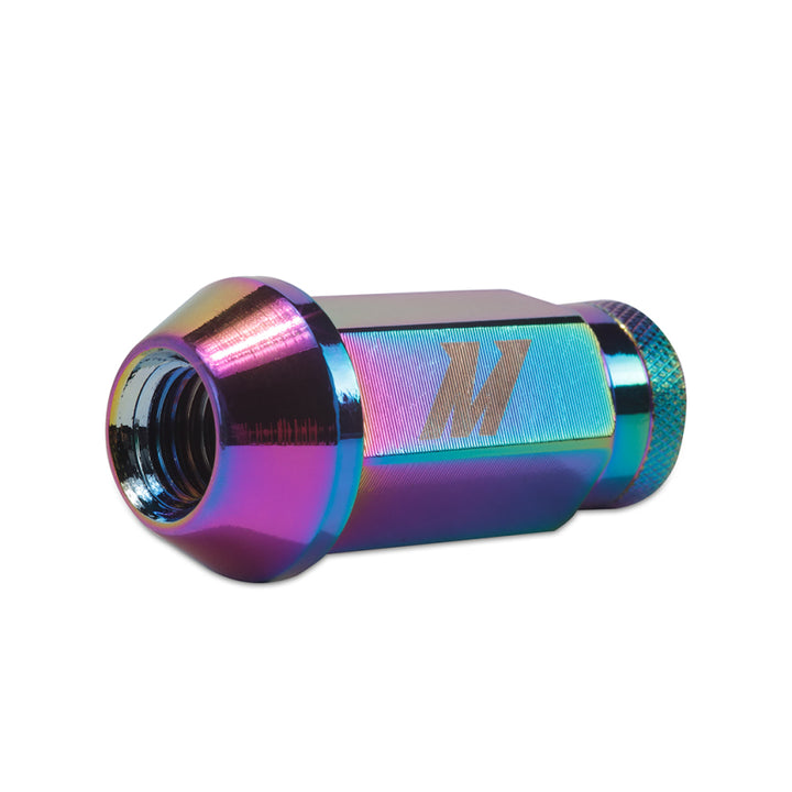 Mishimoto Aluminum Locking Lug Nuts M12x1.25 20pc Set Neo Chrome - Bull Strap