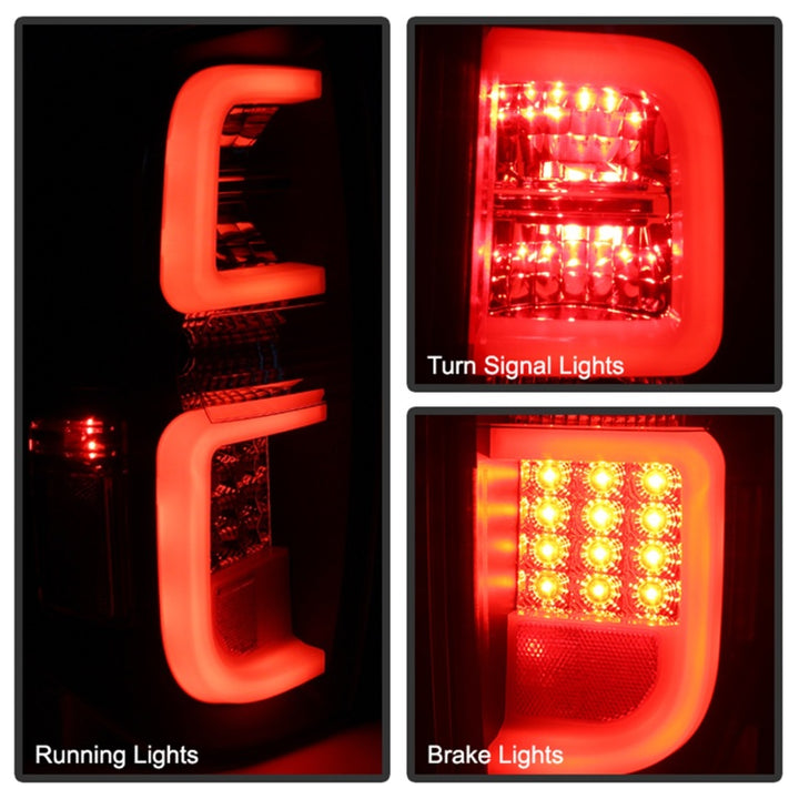 Spyder Toyota Tundra 2014-2016 Light Bar LED Tail Lights Black ALT-YD-TTU14-LED-BK - Bull Strap