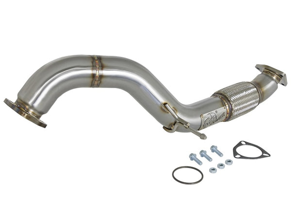 aFe Twisted Steel 3in Rear Down-Pipe/Mid Pipe 2017+ Honda Civic Type R I4 2.0L (t) - Bull Strap